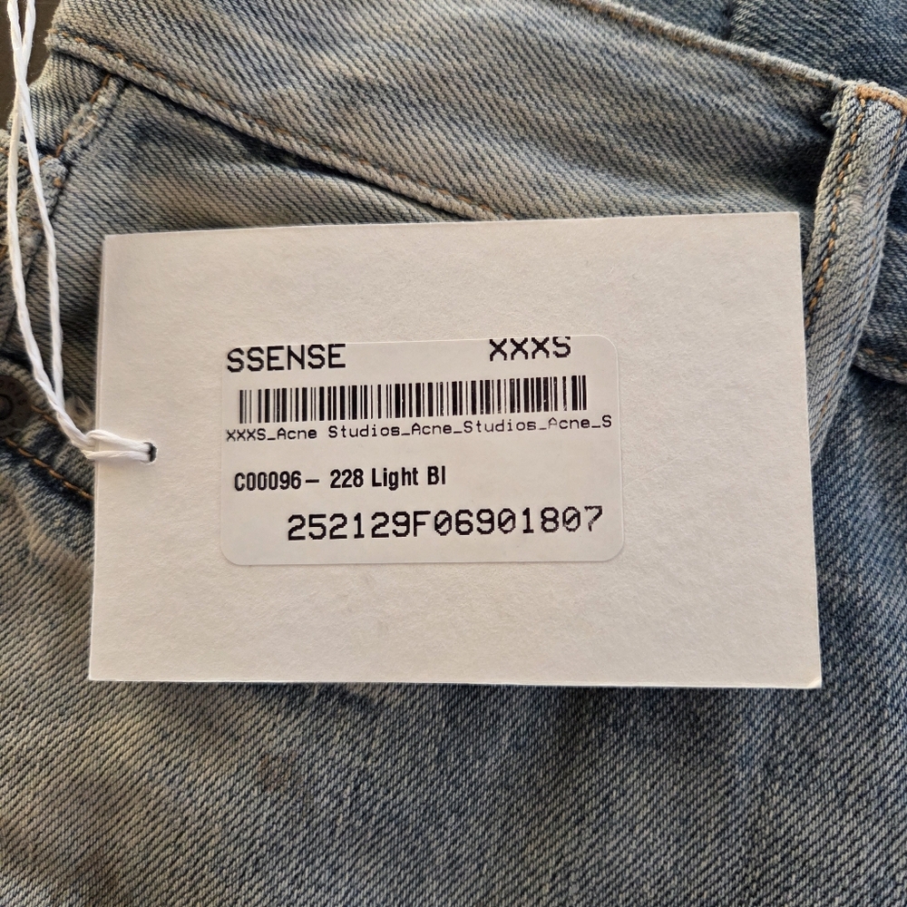 Acne Studios Womens 1981 Trafalgar Jeans Size XXXS Paint Splatter NWT $730 - Picture 7 of 16